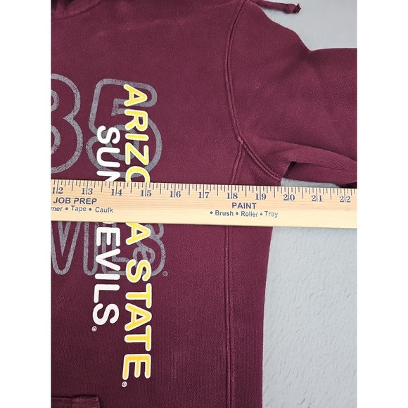 Jansport ASU Arizona State Sun Devils Maroon Full Zip Hoodie Women's Size Large - Picture 2 of 7